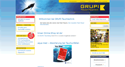 Desktop Screenshot of grupi-diving.de