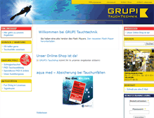 Tablet Screenshot of grupi-diving.de
